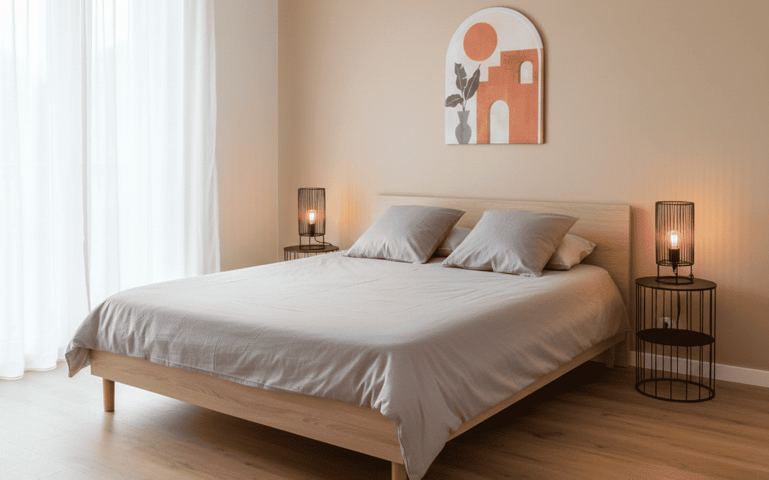 Pack meuble industriel T4 – chambre meublée style industriel pour LMNP