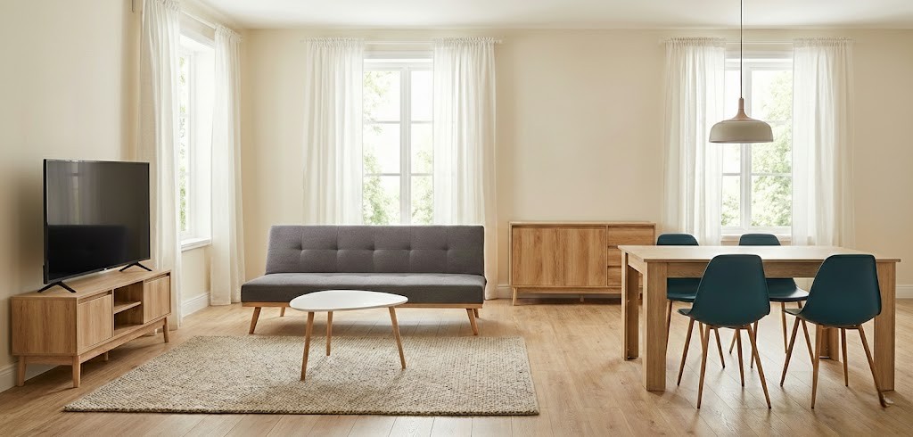 Pack meuble Essentiel T5 – Séjour meublé prêt à louer LMNP